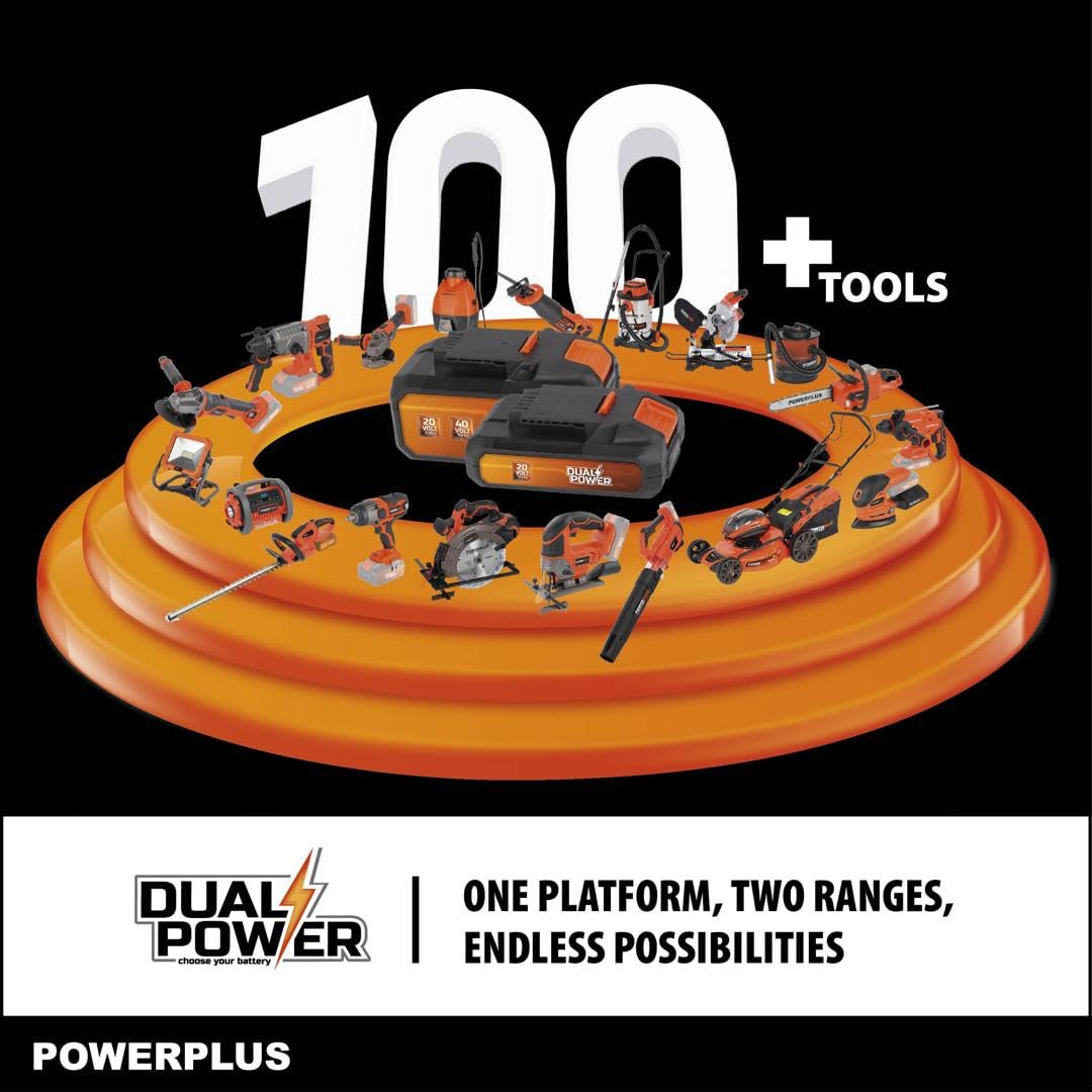 Powerplus Cortacésped Dual Power 4Ah Battery 20 V