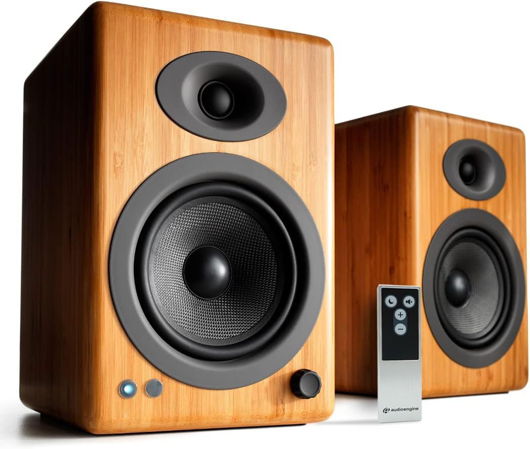 Audioengine Altavoces de estantería Altavoces Bluetooth A5 Plus de 150 W para Cine en casa y Estudios