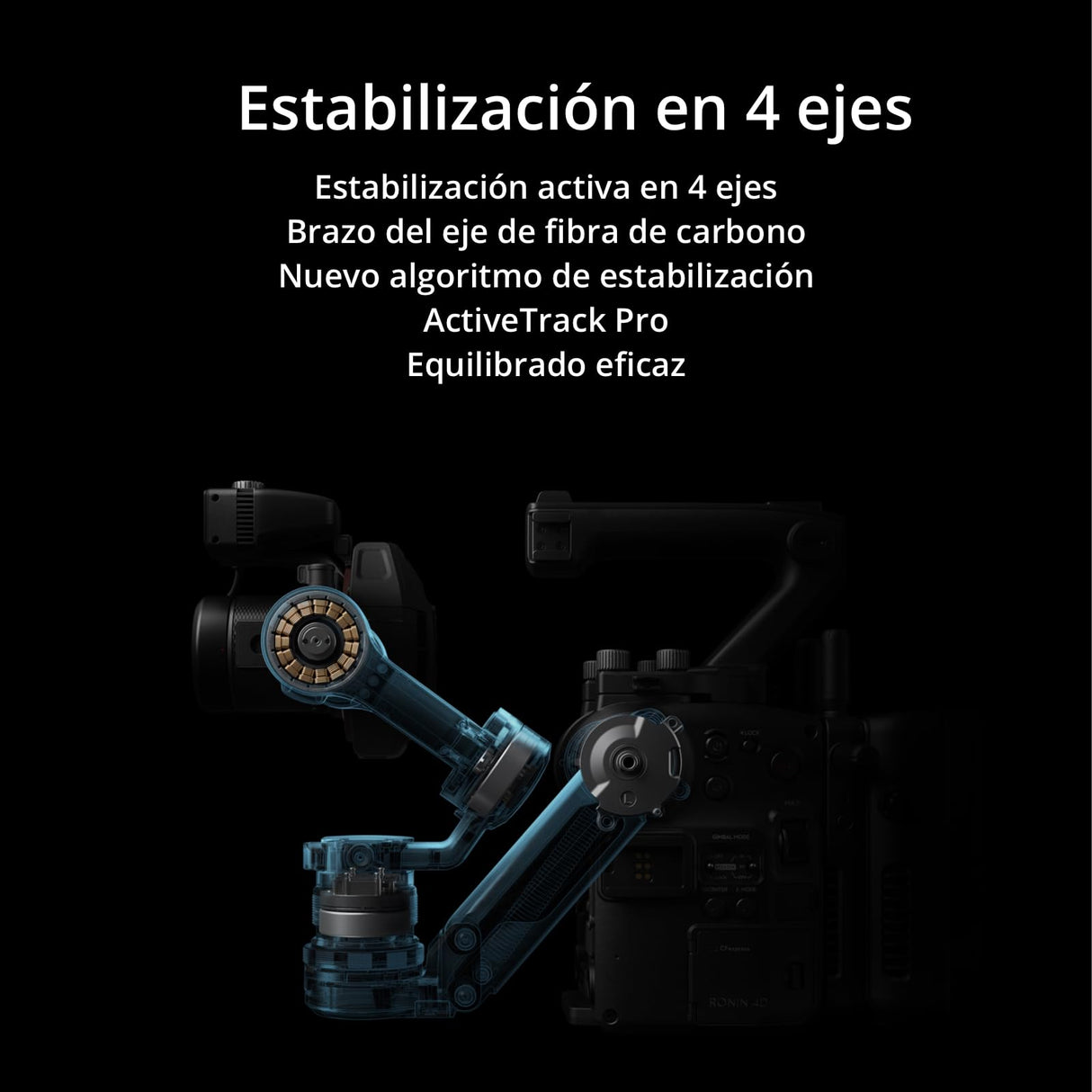 DJI Ronin 4D 6K - Estabilización activa en 4 ejes como una dolly; enfoque LiDAR preciso e intuitivo - Negro