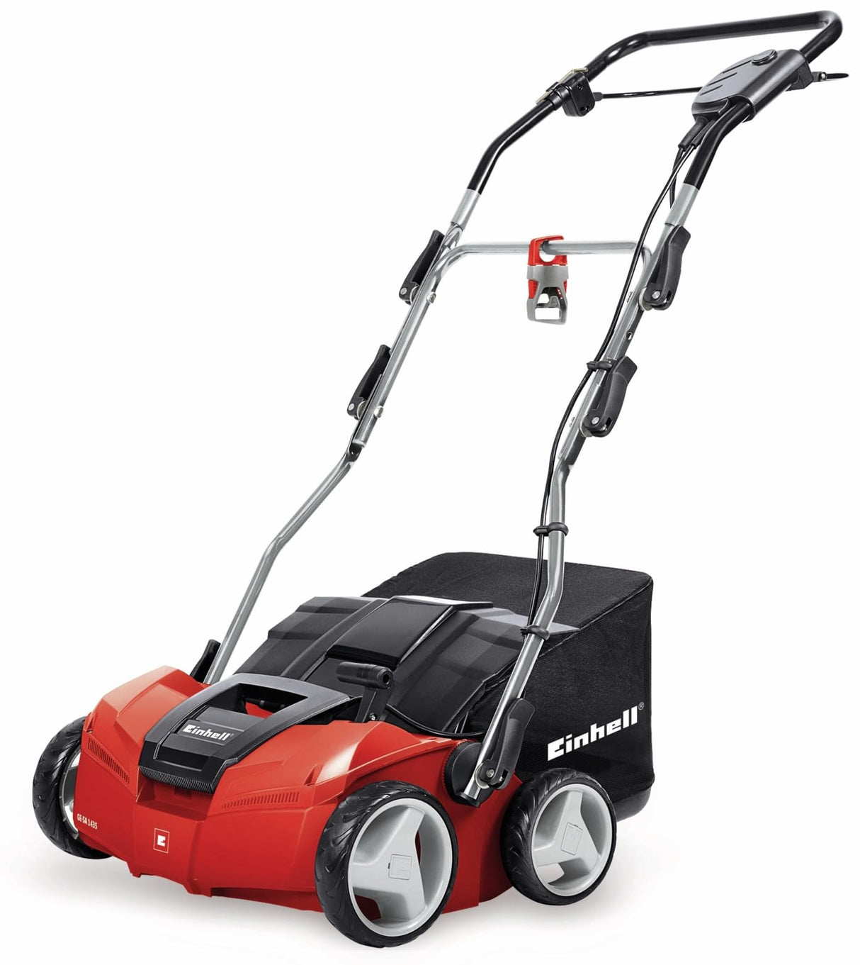 Einhell Expert GE-SA 11435 - Escarificadora eléctrica (1400 W, 230V, 3 niveles de profundidad, ancho de trabajo: 35 cm, capacidad de bolsa: 28L, con rodillo aireador) (ref. 3420561)