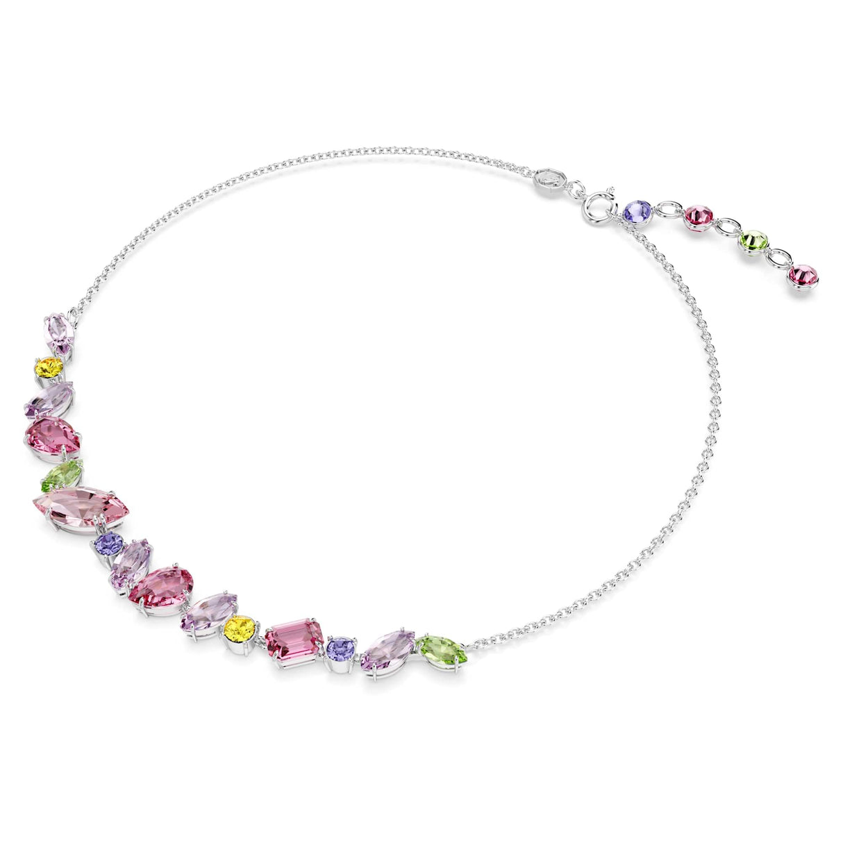 Swarovski Collar Gema, Tallas mixtas, Multicolor, Baño de rodio