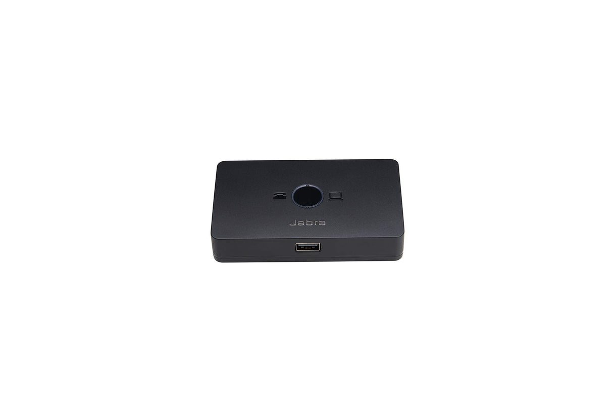 Jabra Link 950 USB-A Switch utilícelo para alternar cómodamente entre el teléfono de sobremesa y el softphone mediante un auricular inalámbrico USB o con cable