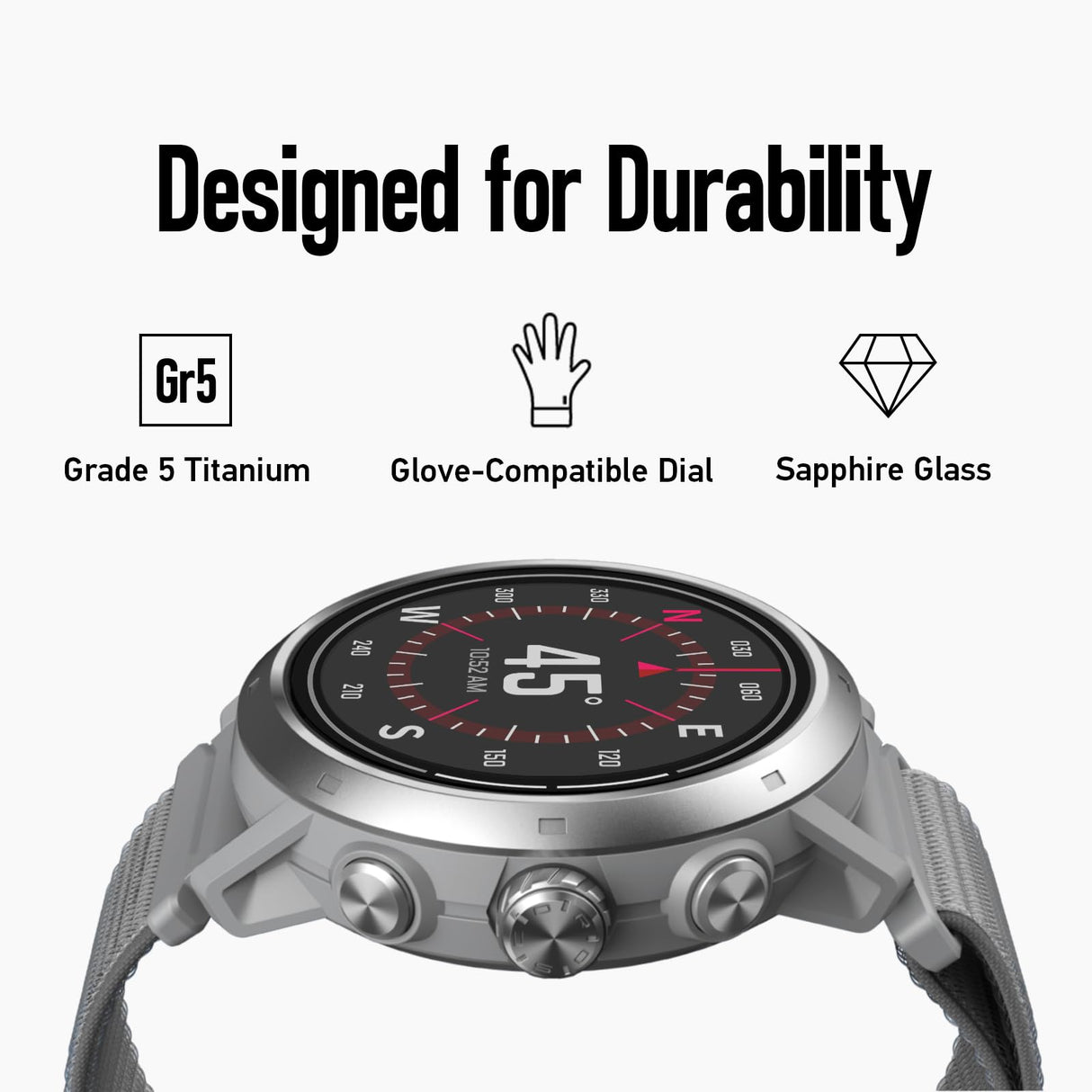 COROS Apex 2 Pro Reloj GPS Outdoor, 1,3" Zafiro Titanio, 30 días de Batería, Doble Frecuencia GPS, Navegación en Muñeca, Mapa Offline, Monitor de Frecuencia Cardiaca y de Sueño, Correr, Ciclismo-Gris