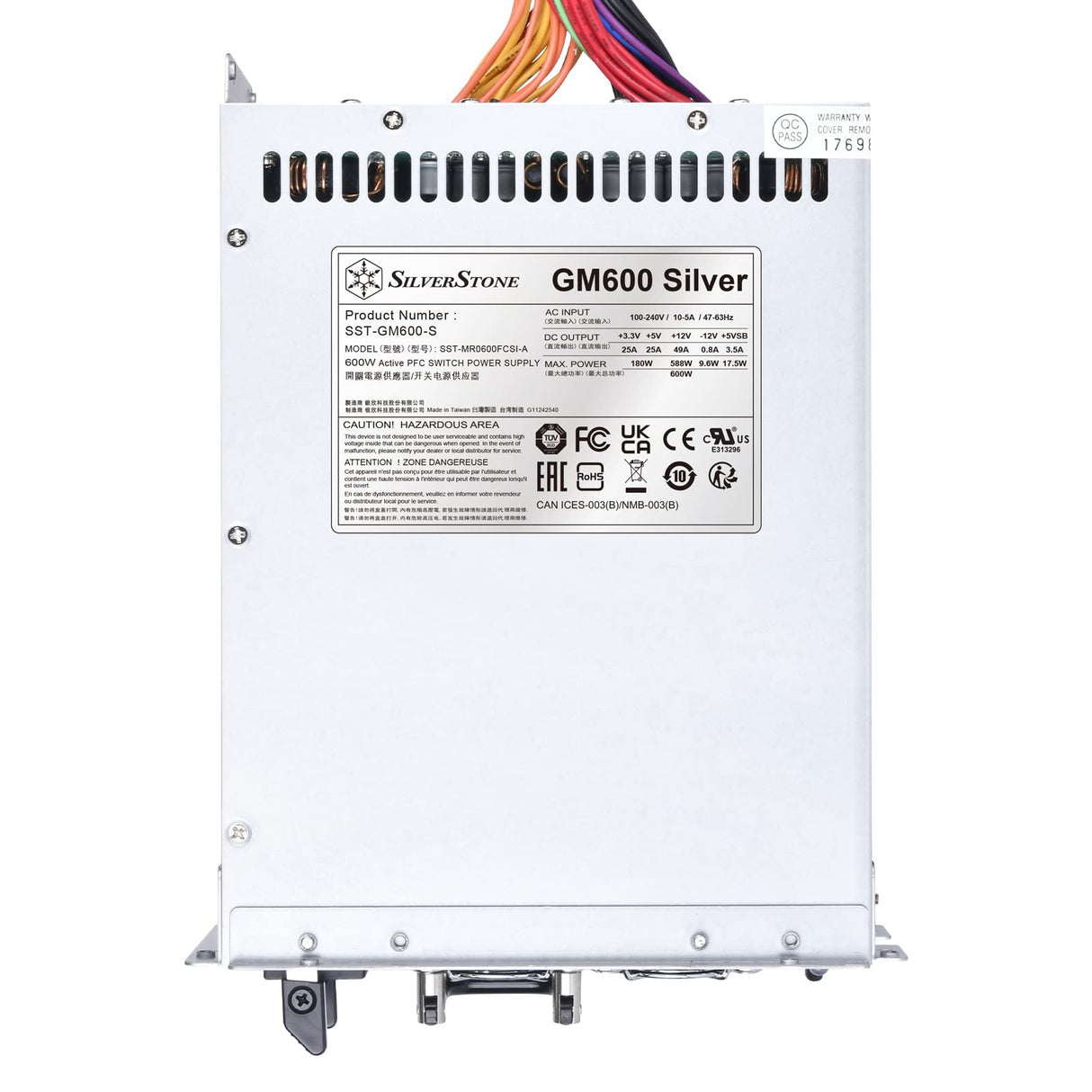 Silverstone SST-GM600S - Fuente de alimentación Mini redundante Cybenetics Silver 600W