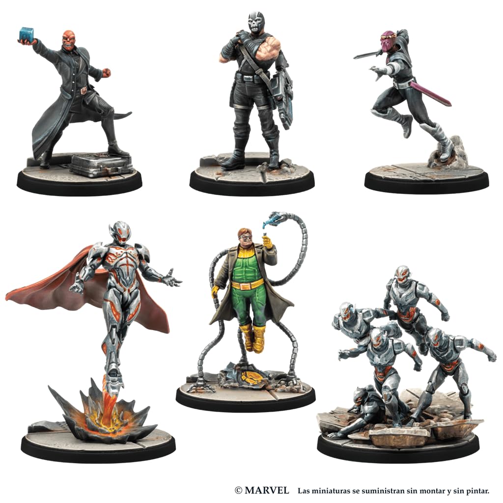 Atomic Mass Games | Marvel Crisis Protocol Caja Inicial | Juego de Miniaturas de Batallas Épicas Entre Héroes y Villanos | A Partir de 14 Años | para 2 Jugadores | 45 Minutos por Partida | Español