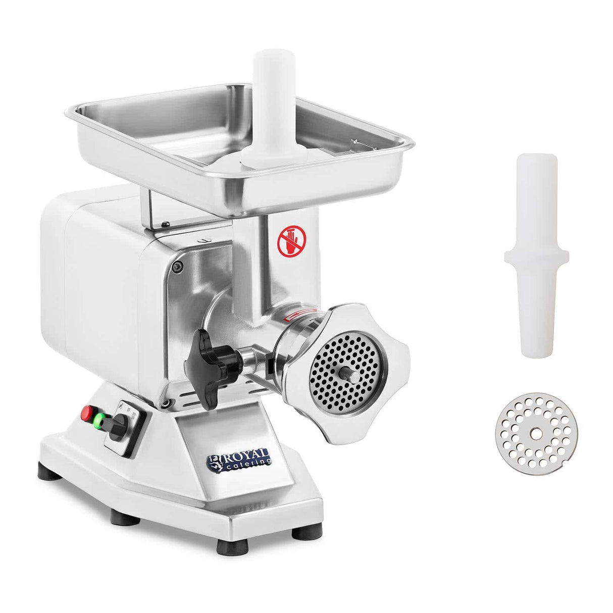 Royal Catering Picadora de carne Électrica Profesional RCFW 220PRO (220 kg/h, 1000 W, 230 V, 1 Cuchilla, 2 Discos perforados)