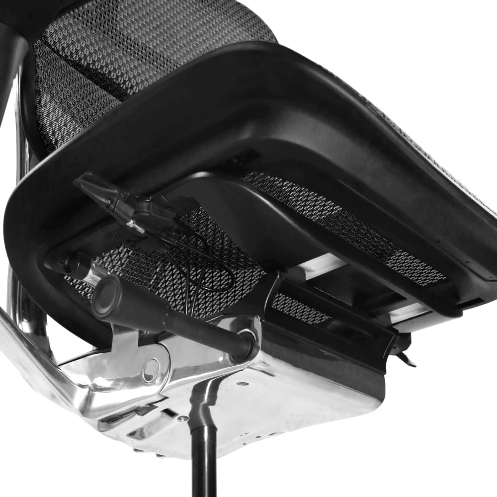 hjh OFFICE Silla de Oficina Silla giratoria ERGOHUMAN GEN2 Malla Diseño Original con Soporte Lumbar Flexible, Negro