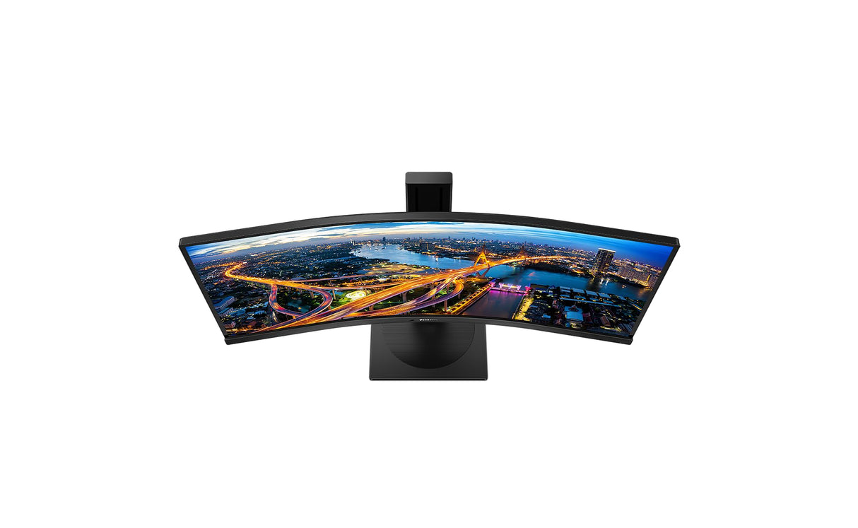 Philips 345B1C Monitor 34 Pulgadas UWQHD Curvo, 100Hz, VA, 5 ms GtG, Adaptive Sync., Altura Ajustable, Altavoces (3440x1440, 2X HDMI 2.0, 1x DP 1.2, USB-Hub), Negro