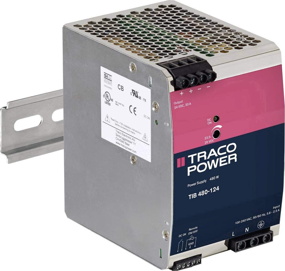 TracoPower TIB 480-148 - Fuente de alimentación para Carril DIN (48 V, CC, 10000 mA, 480 W)