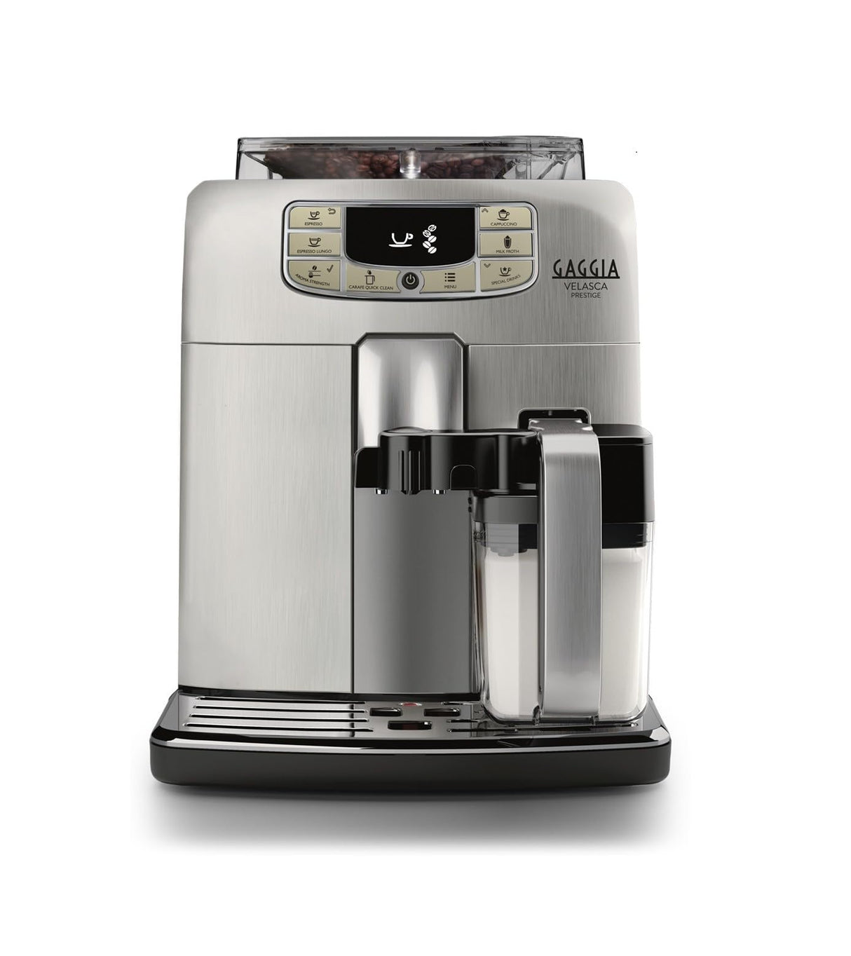 Gaggia Velasca Prestige RI8263/01, Cafetera Automática, para Espresso y Cappuccino, Café en Grano o Molido, Plateada, 100% Made in Italy