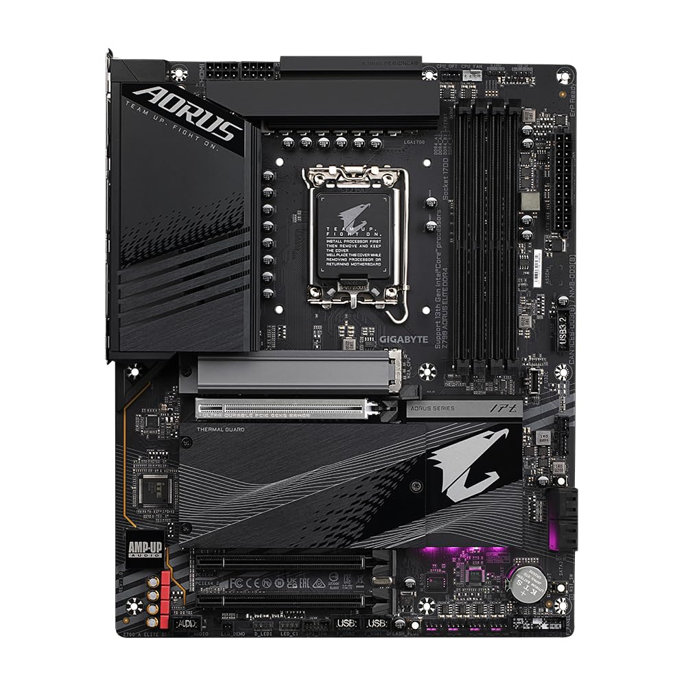 GIGABYTE Z790 AORUS Elite DDR4 Placa Base - Compatible con procesadores Intel Core 14th Gen CPUs, 16+1+2 Phases Digital VRM, up to 5333MHz DDR4 (OC), 4xPCIe 4.0 M.2, 2.5GbE LAN, USB 3.2 Gen 2x2