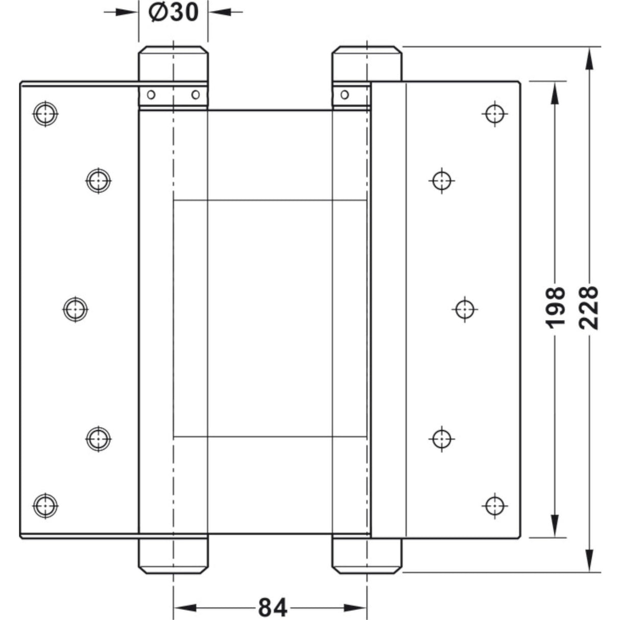 cyclingcolors 1x Par Bisagra de Puerta Vaivén Batiente de 180° con Resorte de Doble Acción para Puerta de Hasta 70 kg Western Saloon, Acero inoxidable