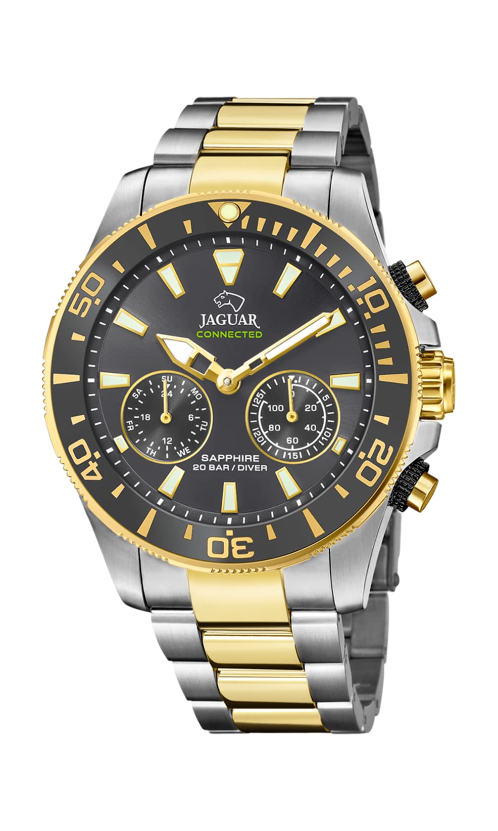 JAGUAR Reloj Analógico para Hombres de Automático con Correa en Acero Inoxidable J889/4
