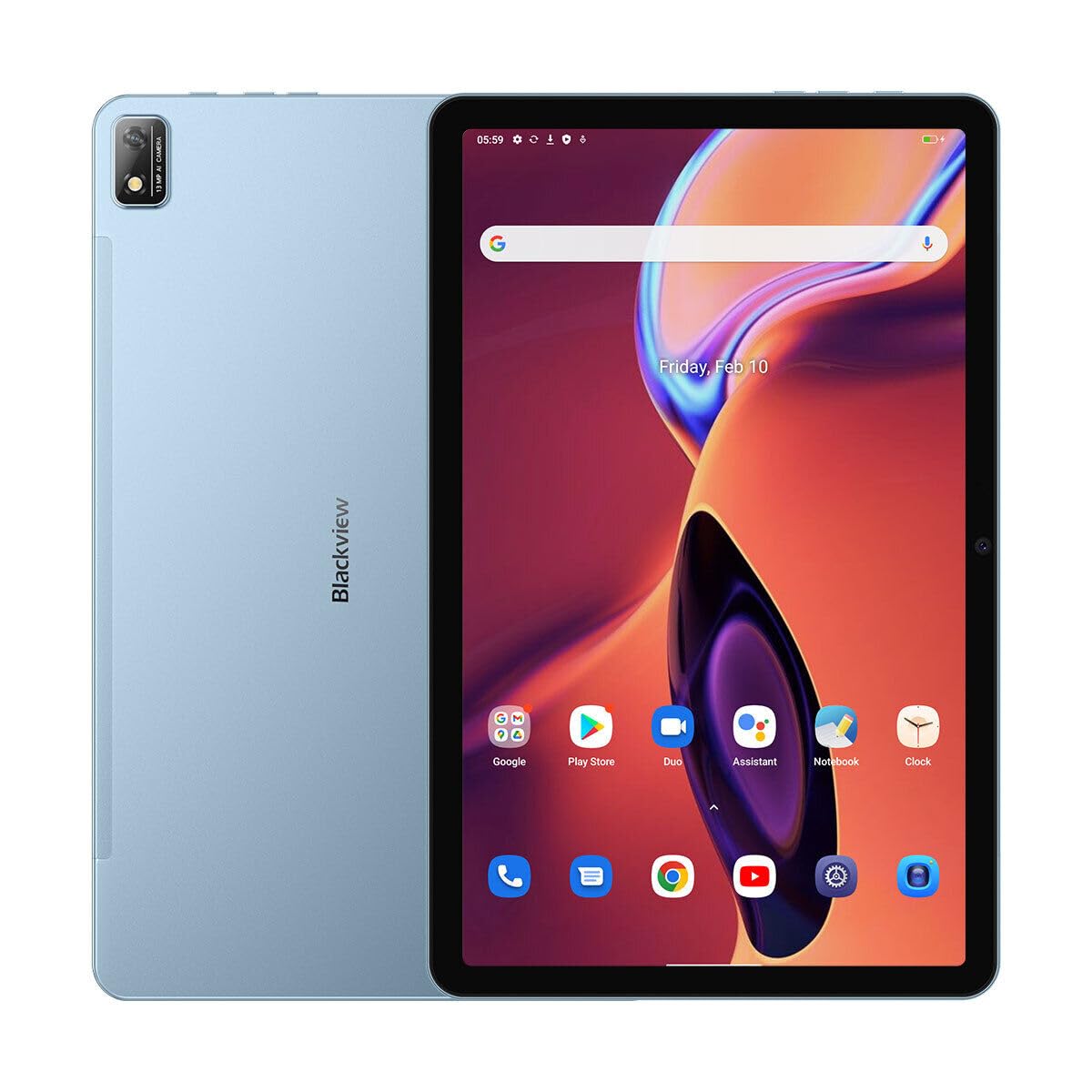 Blackview Tab 16 (Dual Sim - Android 12-11'' - 4G/LTE - 256 GB, 8 GB RAM) Azul