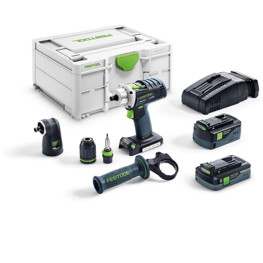 Festool 576460 DRC - Taladro atornillador (18 V, 5,2 y 4 Ah, iones de litio)