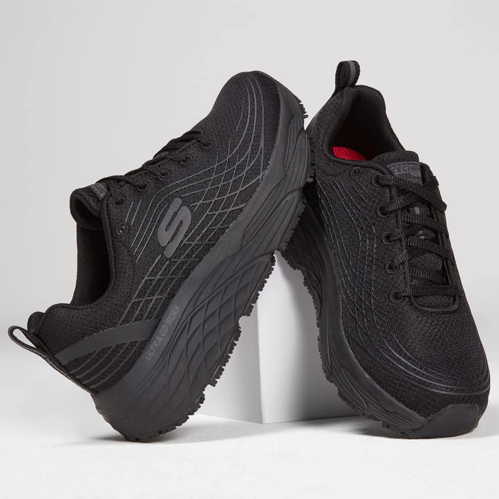 Skechers Elite Sr, Zapatillas Mujer, Black, 38.5 EU