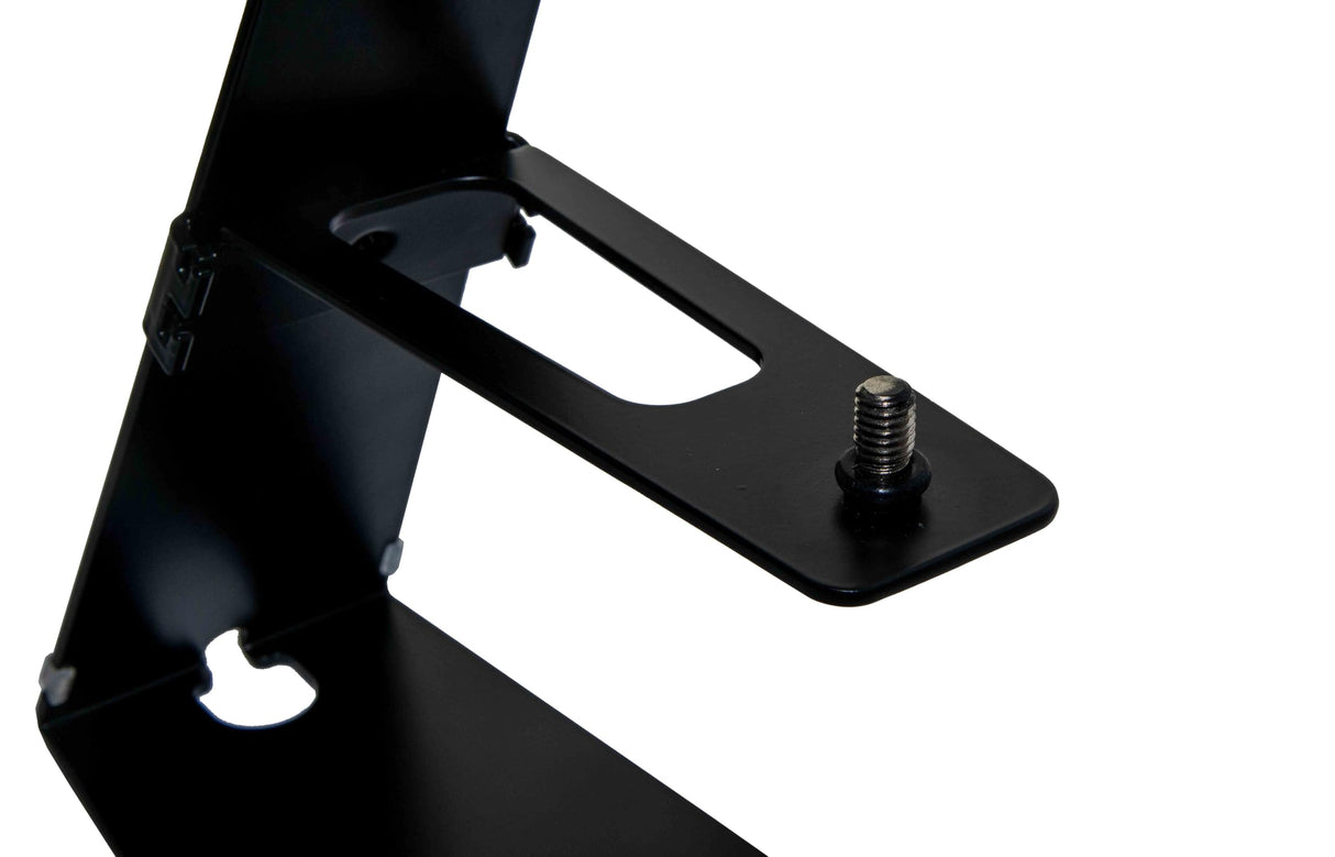 QUIK LOK - MIC/001 Base de micrófono de escritorio para micrófonos dinámicos e inalámbricos, diseño elegante y funcional, acabado negro mate, adaptador de 3/8" a 5/8" incluido