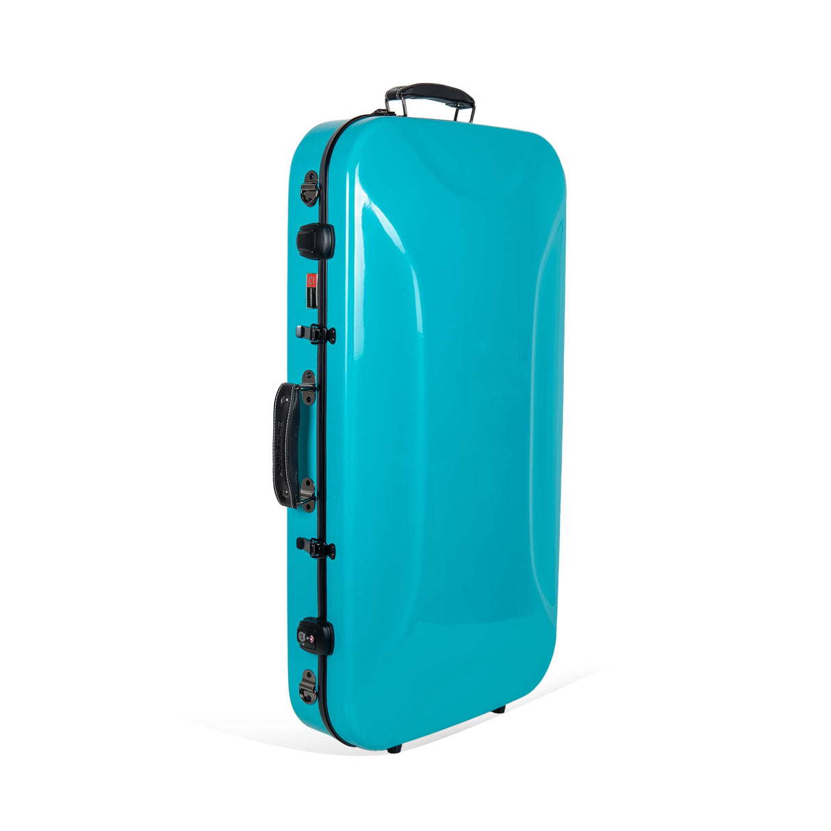 Crossrock, Funda doble de fibra de vidrio de 0 cuerdas, se adapta a mandolina estilo A/F y correas de violín 4/4, compartimentos interiores, acolchado fijo y extraíble, incluye cerradura TSA, naranja,