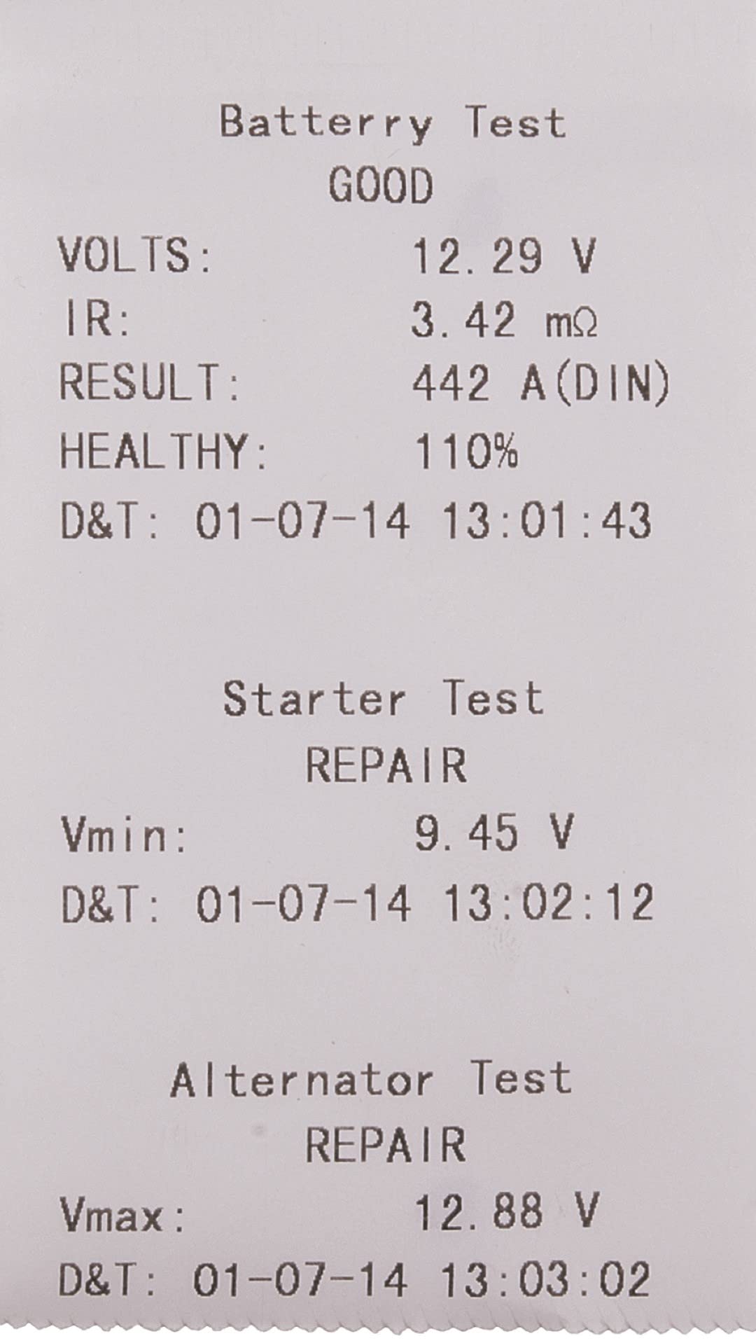KS Tools 550.1646 Analizador del cargador y la batería digital de 12 V con impresora integrada