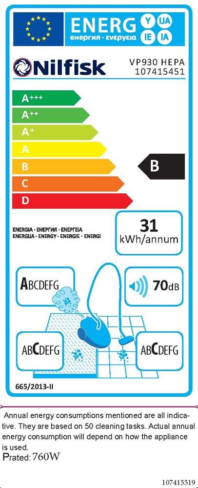 Nilfisk VP930 HEPA Basic EU, Advance