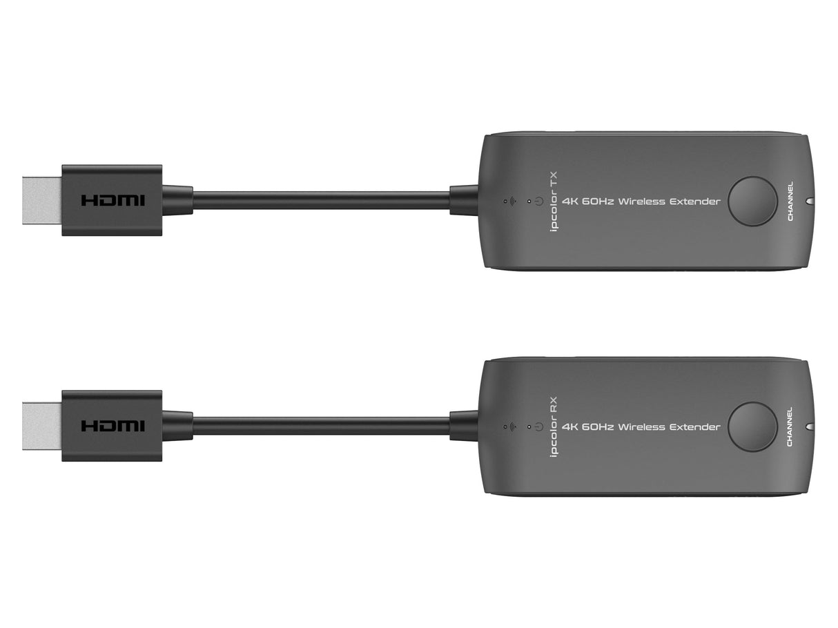 PremiumCord Mini Extensor Inalámbrico 4K HDMI a 20 m, UHD 4K 2160p 60 Hz, Full HD 1080p, 18 Gbps, HDMI2.0, HDCP2.2, Negro