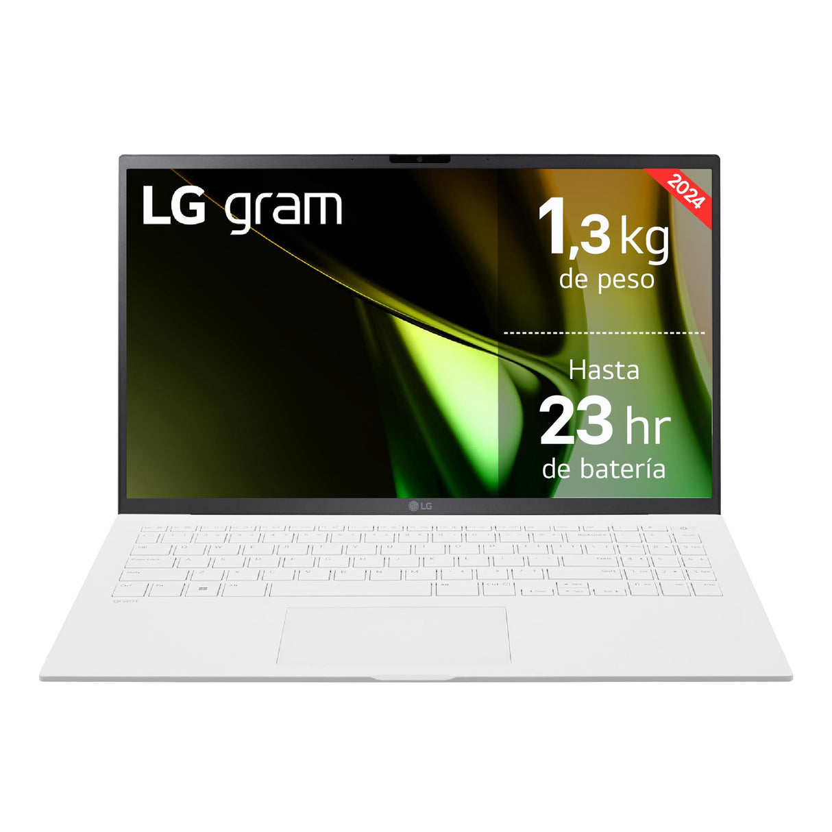 LG gram 15Z90S-G.AD87B - Portátil Ultraligero de 39.6 cm (15.6"), Panel IPS, Intel Core Ultra 7, 32 GB RAM, 1TB SSD, 1290 g, batería hasta 23 h, W11 Home, Blanco, Teclado QWERTY Español