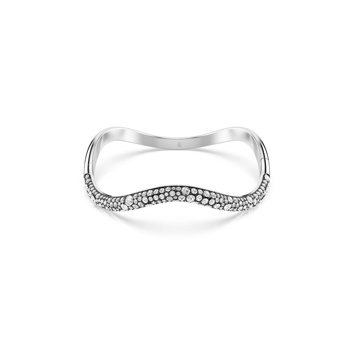 Swarovski Brazalete Sublima, Talla redonda, Blanco, Baño de rodio