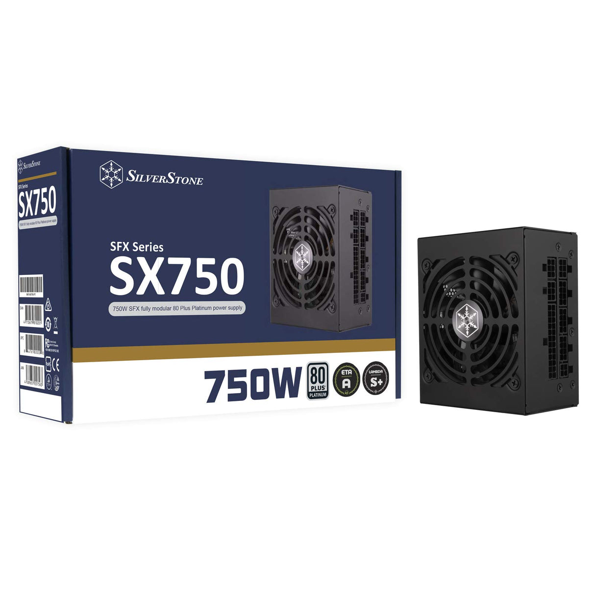 Silverstone SST-SX750-PT - SFX Series, Fuente de alimentación 750W 80 Plus Platino, Baja sonoridad, 92mm
