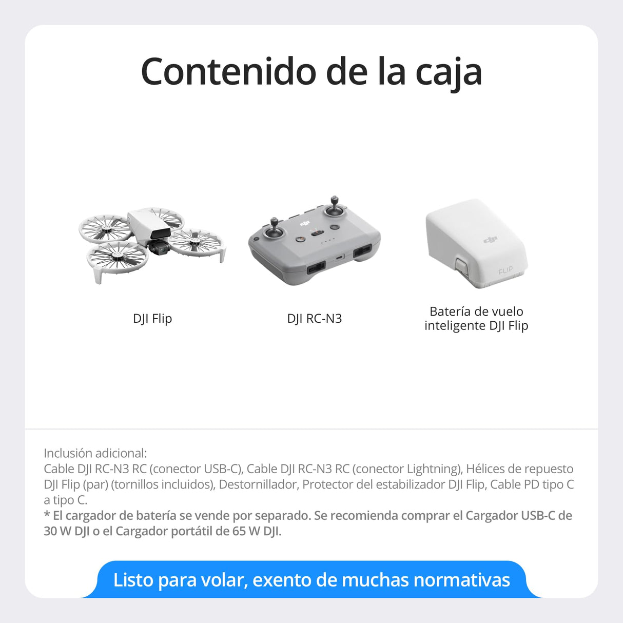 DJI Flip, dron con cámara 4K UHD para Adultos, < 249 g, estabilización en 3 Ejes, transmisión de vídeo a 13 km, despegue Desde la Palma, Retorno automático, Tiempo máx. de Vuelo de 31 min