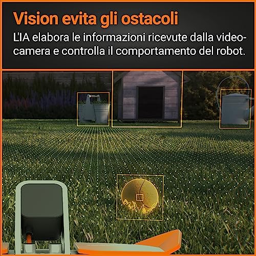 WORX Landroid Vision M550 WR205E Robot cortacésped para Jardines de hasta 550 m² – Robot cortacésped Inteligente sin Cable de limitación – WiFi y Bluetooth – prevención Activa de obstáculos con