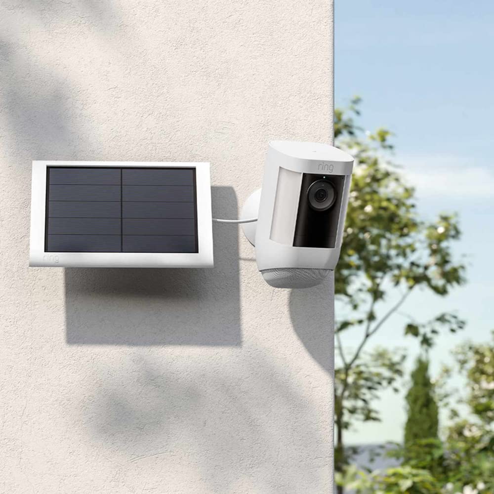 Panel solar de Ring (2.ª generación) con USB-C para Ring Spotlight Cam Plus, Ring Spotlight Cam Pro, 4 W (blanco)