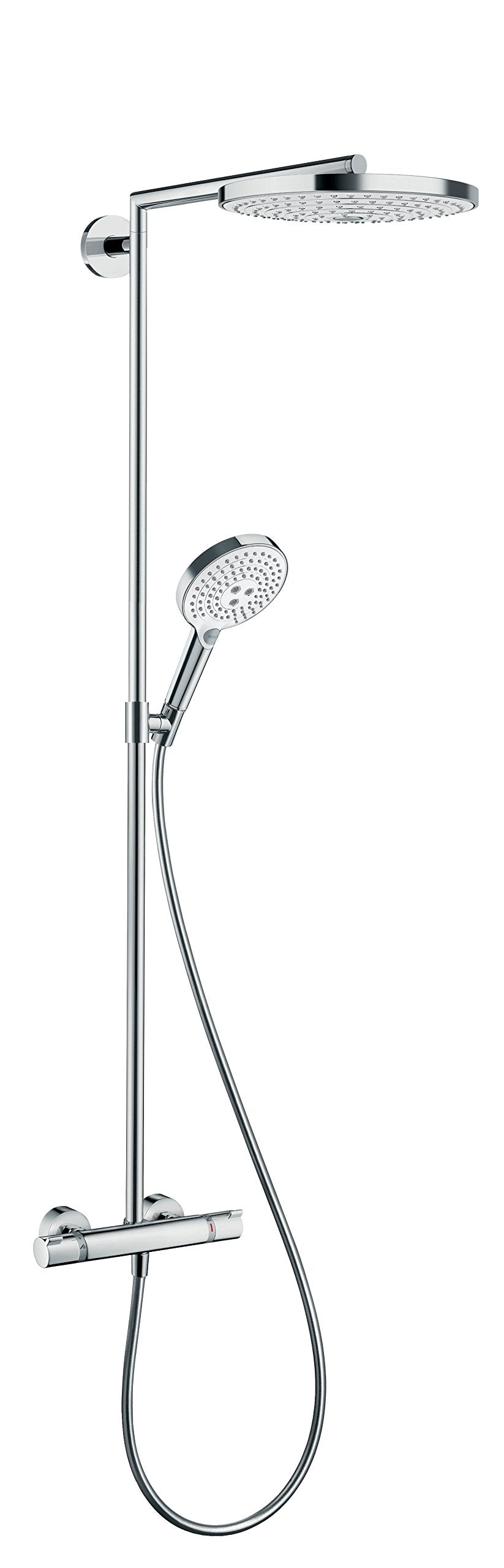 Hansgrohe 27129400 Raindance Select S 240 columna de ducha, 3 tipos de chorro, blanco/cromo