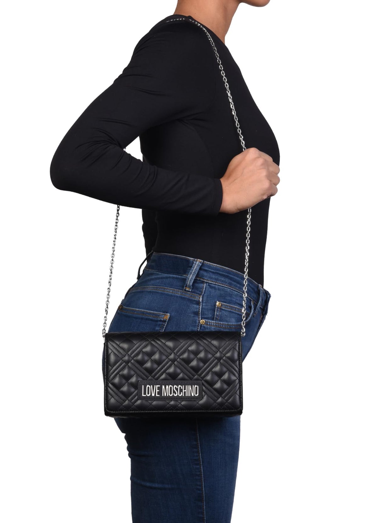 Love Moschino Jc4079pp1mla0000, Bolso de Hombro Mujeres, Negro, Talla única