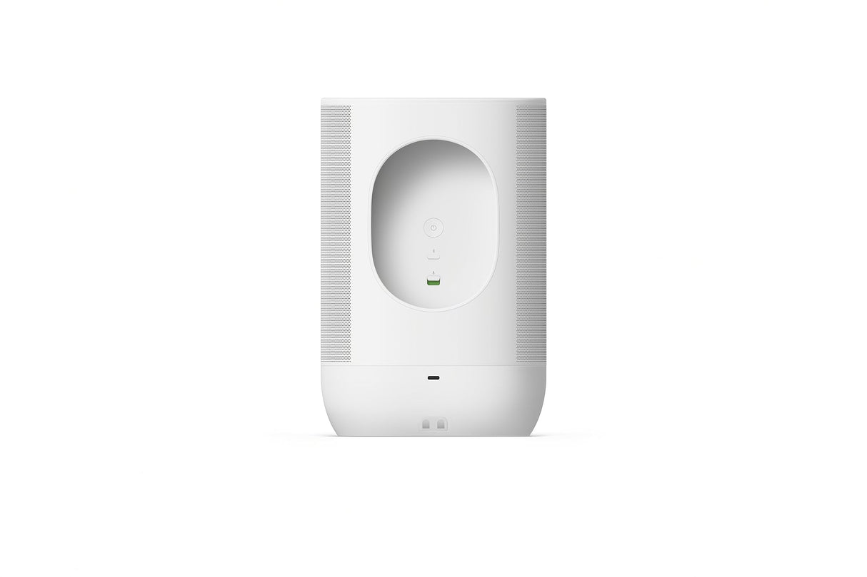 Sonos Move 2 | Altavoz portátil inalámbrico con Wi-Fi, Bluetooth, Amazon Alexa, 24 Horas de autonomía y Base de Carga inalámbrica - Blanco