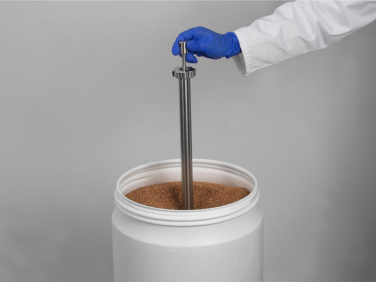 Bürkle Broca de acero inoxidable, 230 ml de capacidad, 25 mm de diámetro, 800 mm de longitud