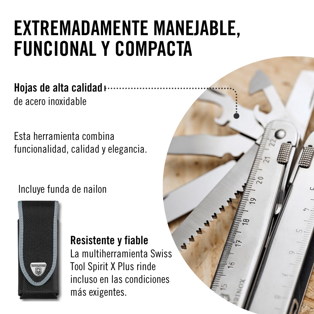 Victorinox Swisstool X Plus, Navaja multiusos suiza en Funda de Nailon