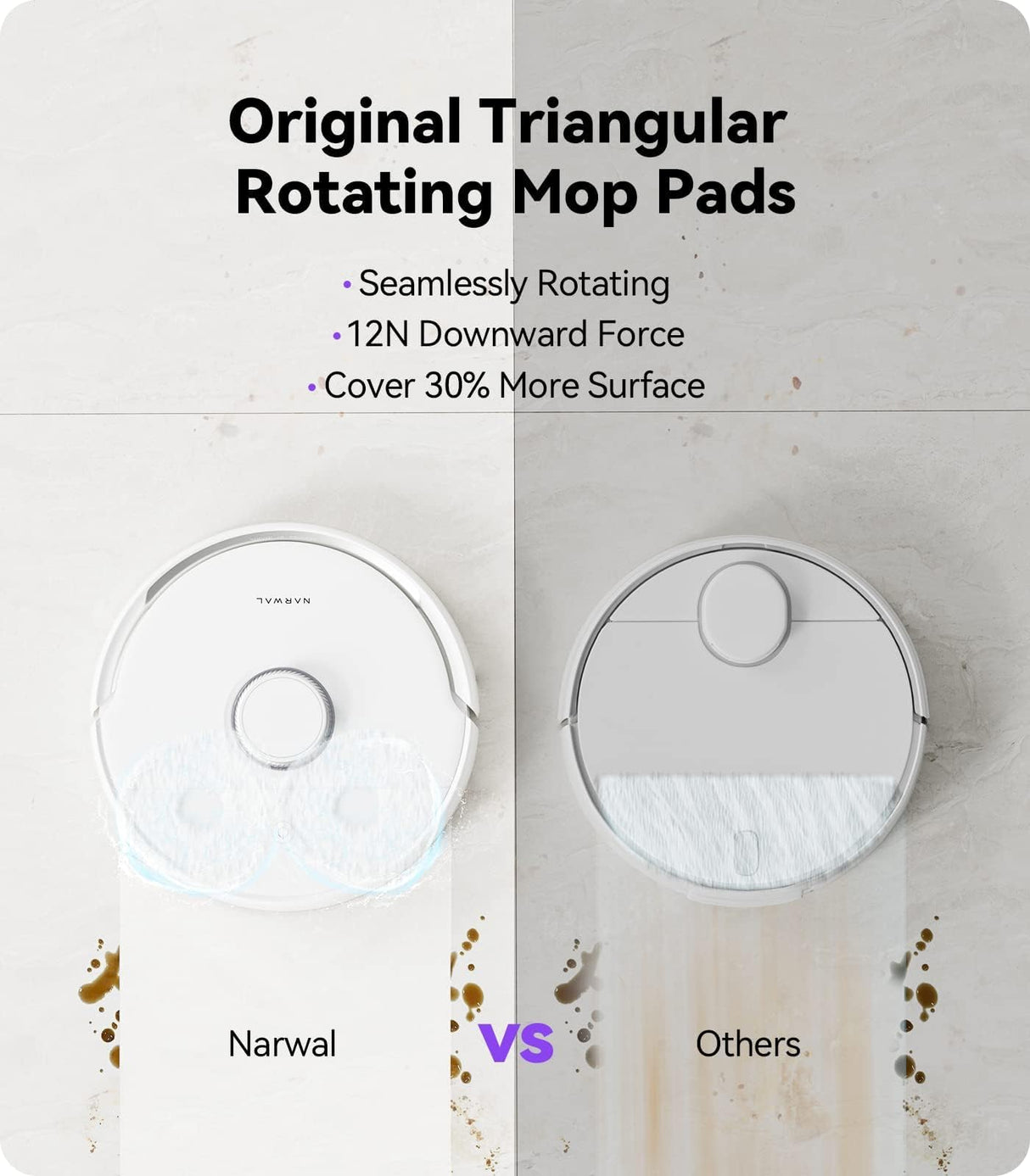 NARWAL Freo Robot Vacuum Cleaner with Automatic Cleaning and Base Function (Freo Mode and DirtSense Dirt Detection, Rotating Mops, Smart-Swing Edge Cleaning, Hot Air Drying)