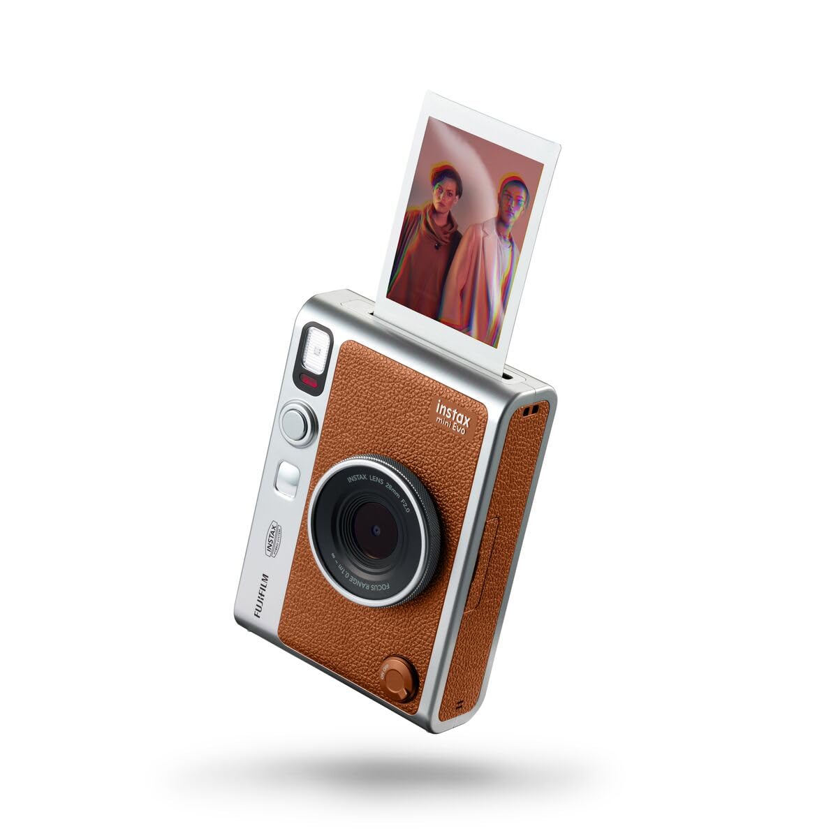 instax Mini EVO marrón. Cámara e Impresora con Pantalla LCD de 2,7 Pulgadas, 10 Efectos de Lente y 10 Efectos de película