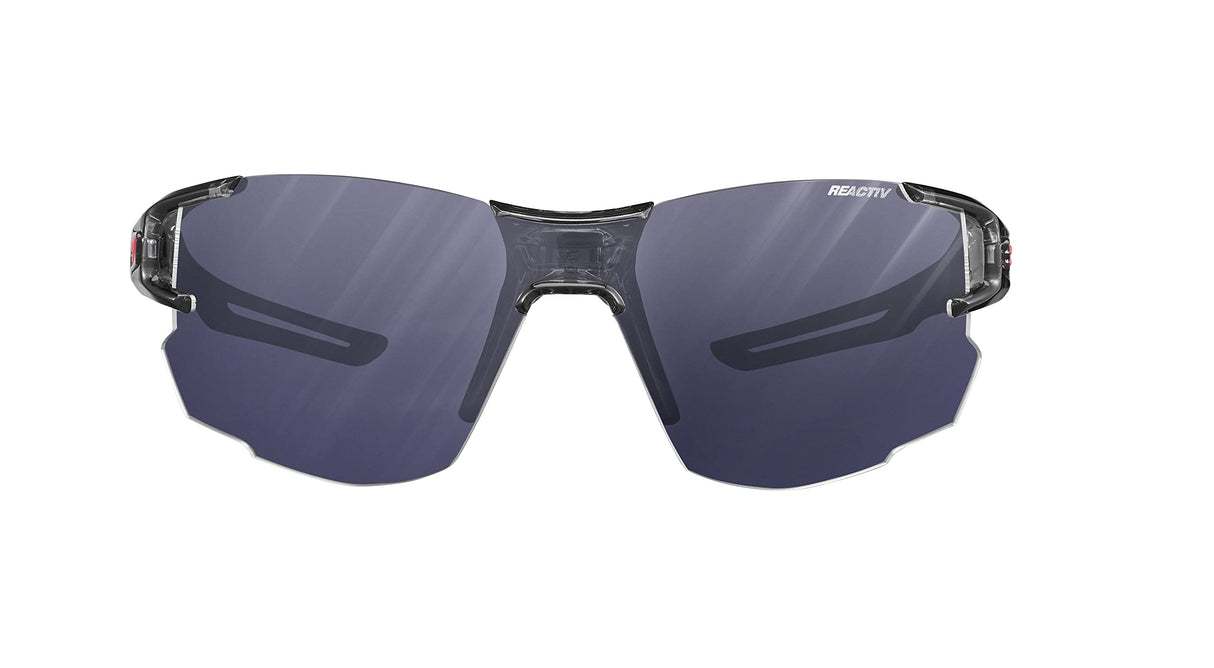 Julbo Aerolite Gafas DE Sol, Shiny TRANSLUCIDO Gris/Negro, Talla única Unisex Adulto