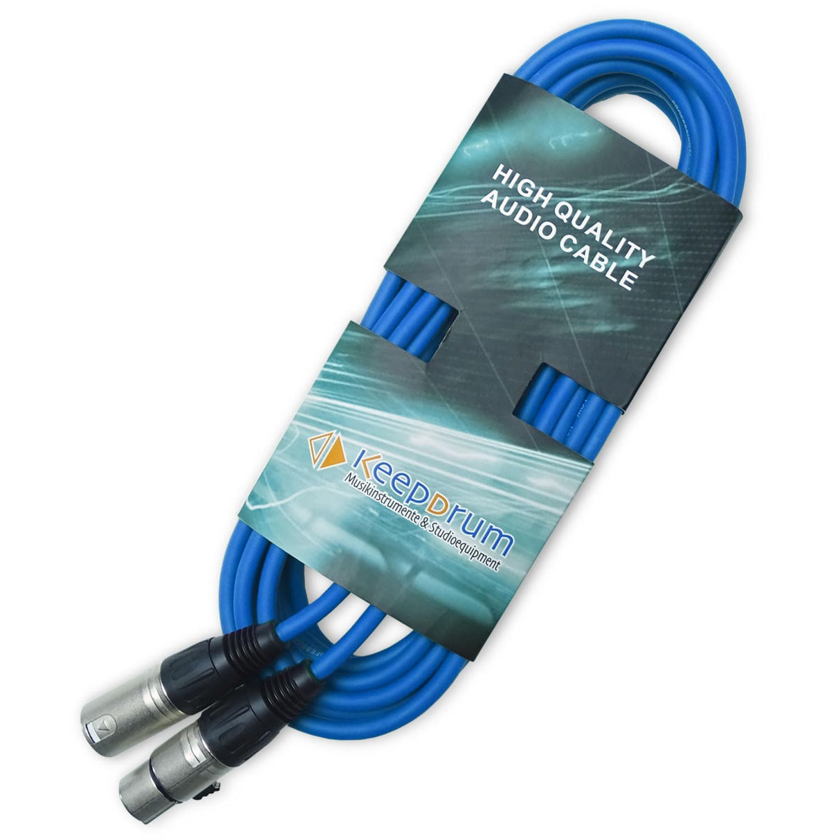 keepdrum Juego de 7 cables para micrófono (3 pines, XLR, longitud 6 m, 7 unidades)