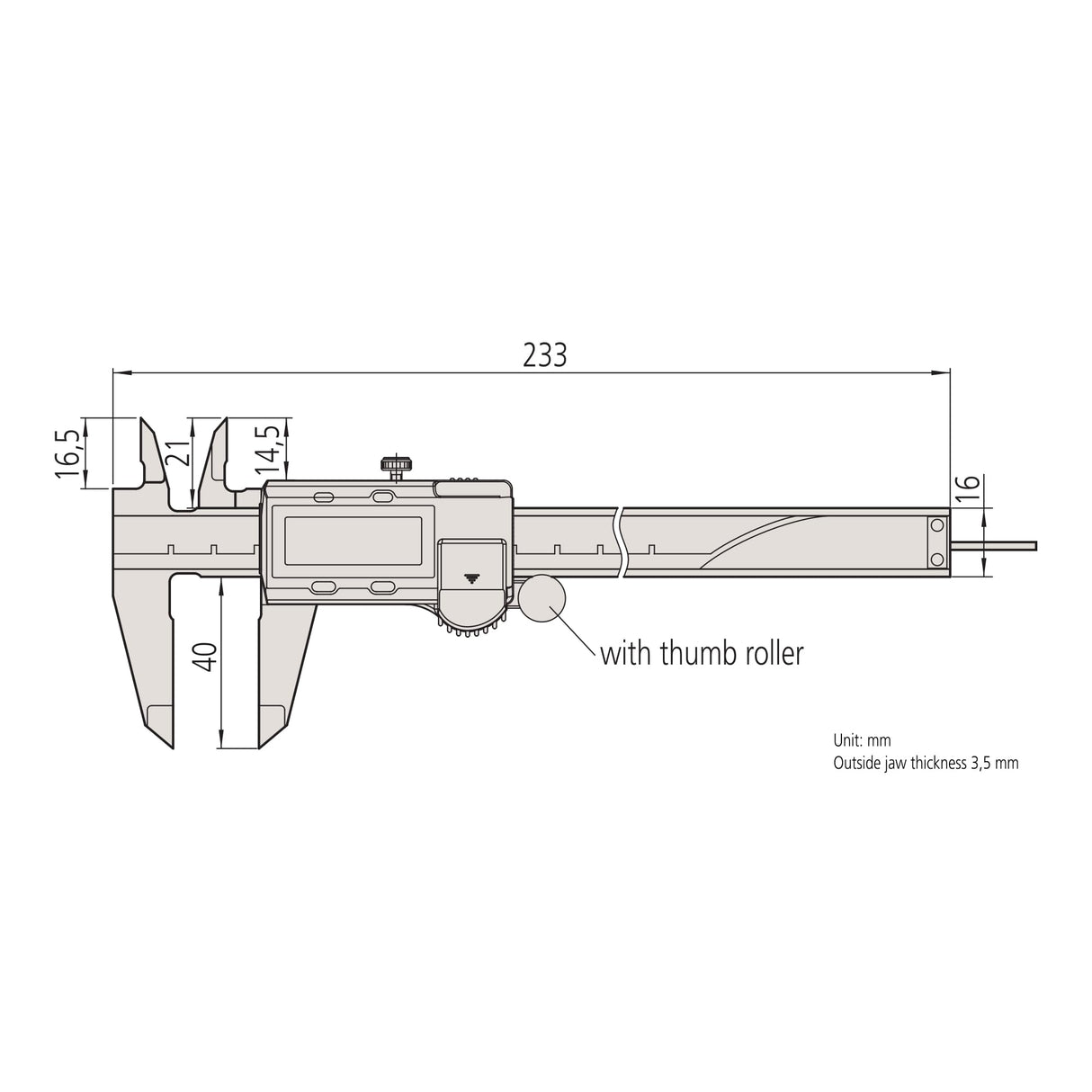 Mitutoyo 500 – 158 – 30 Digimatic Calibre Vernier (