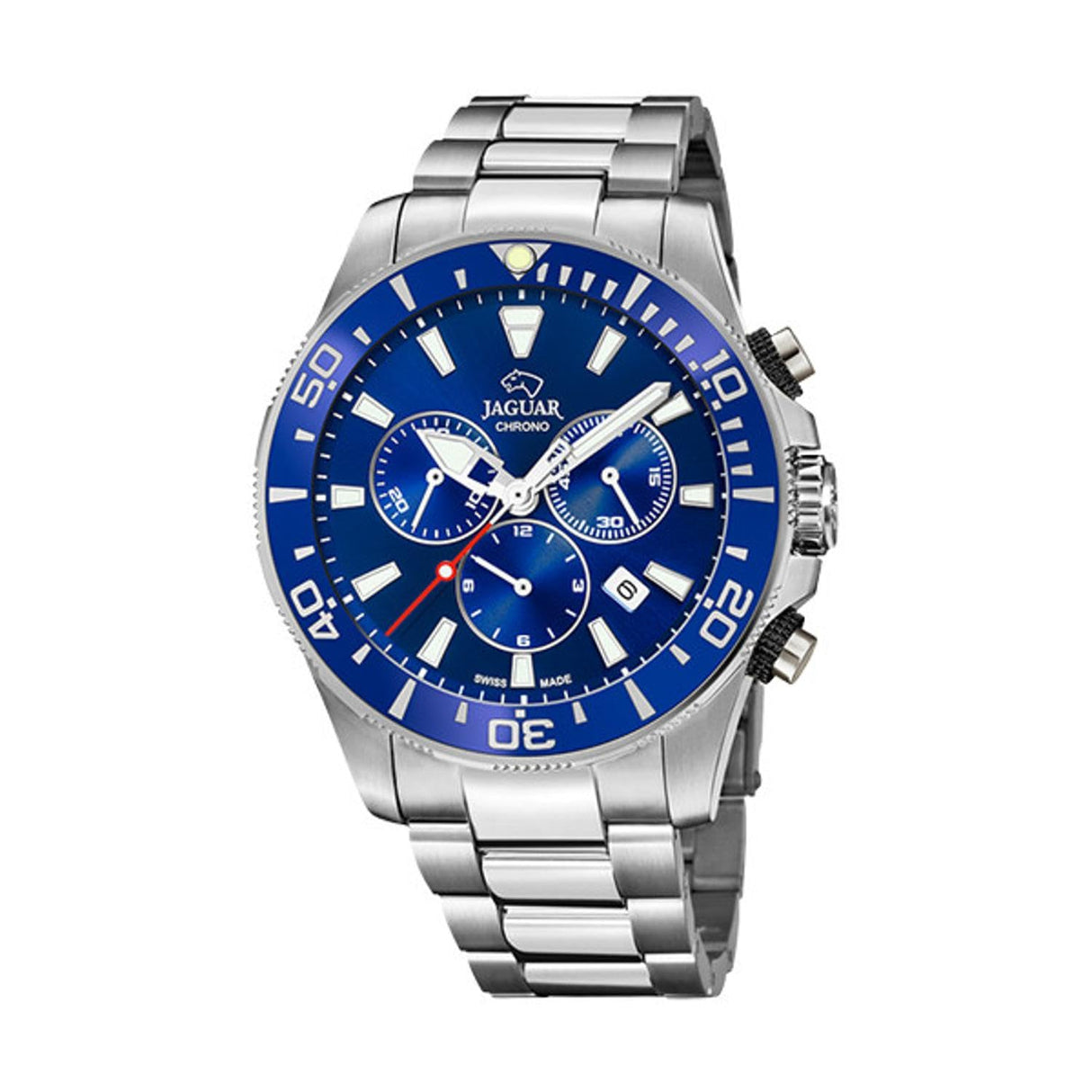 JAGUAR Reloj Modelo J861/2 de la colección Executive, Caja de 43,5 mm Azul con Correa de Acero para Caballero