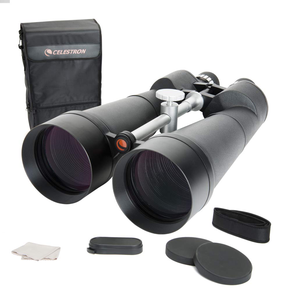 Celestron 71017 SkyMaster 25x100mm Prismáticos Porro Prism con Lente Multicapa, Cristal de Prisma BaK-4 y Funda de Transporte, Negro