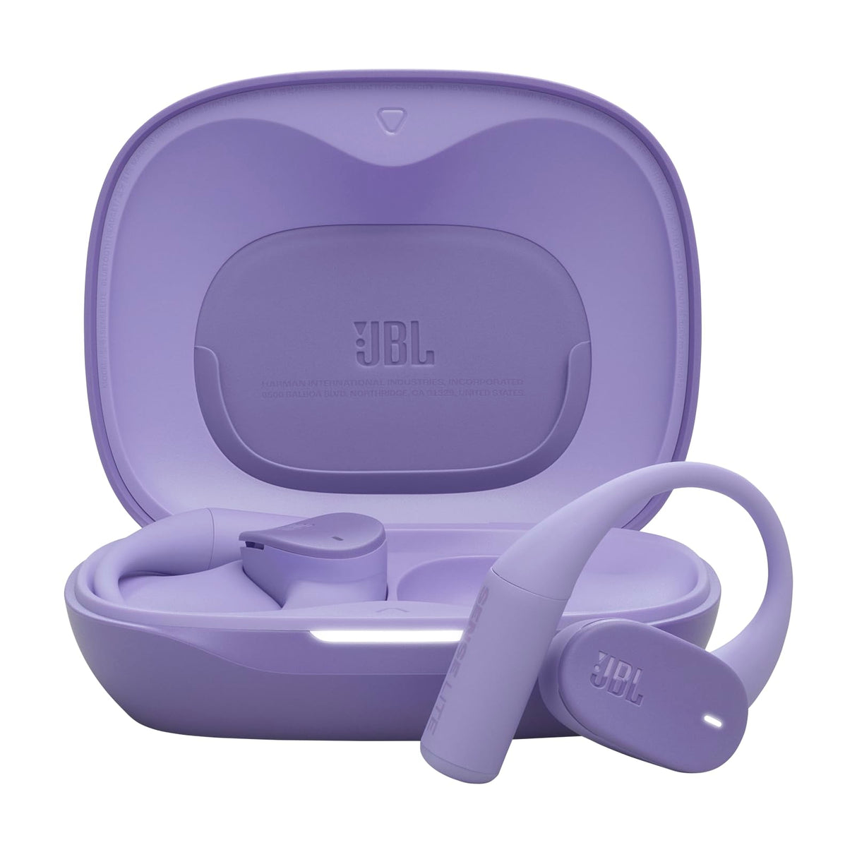JBL Sense Lite Auriculares inalámbricos Abiertos True Wireless, diseño de Gancho para Oreja, conducción aérea, OpenSound, 32 h de autonomía, Resistencia al Agua/Polvo IP54, Headphones, Violeta