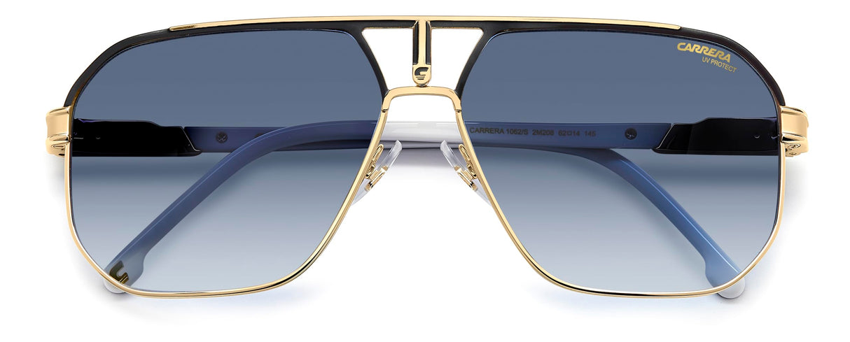 Carrera Gafas de Sol 1062/S Black Gold/Dark Blue Shaded 62/14/145 hombre
