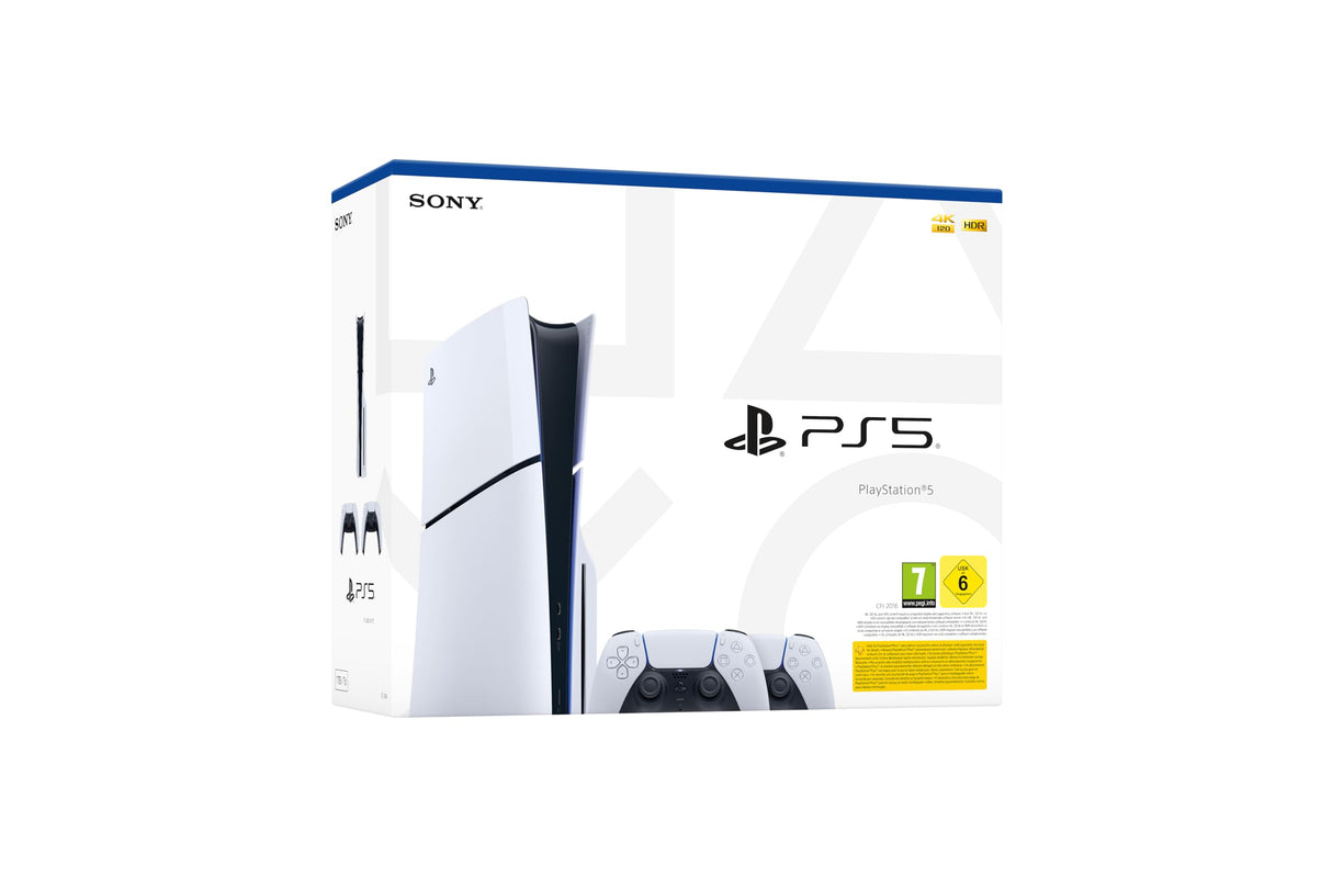 PlayStation 5 Consola Estandar Modelo Slim + 2 mandos inalámbricos DualSense