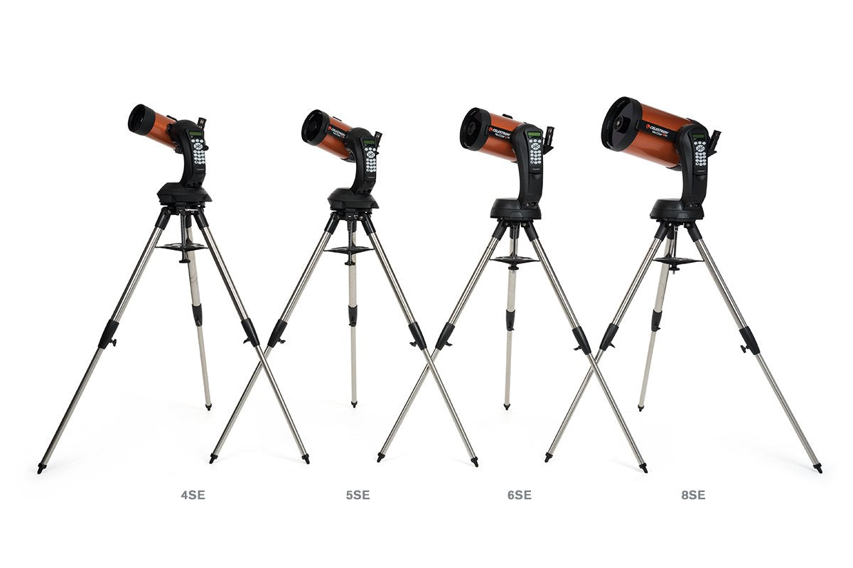 Celestron 11069 Telescopio NexStar 8SE Schmidt-Cassegrain computarizado 8SE con Montaje Totalmente automatizado, tecnología SkyAlign y Revestimiento XLT, Negro/Naranja