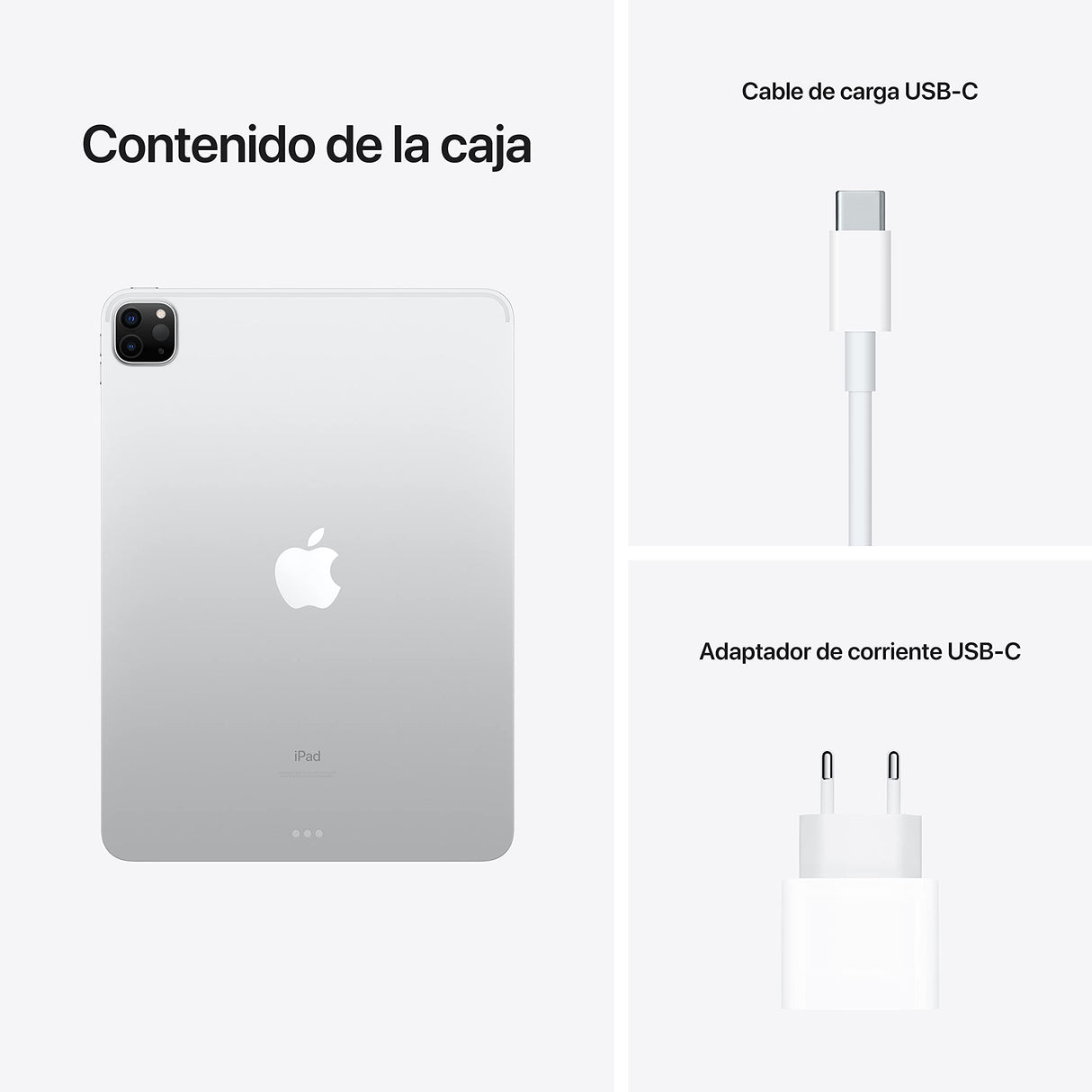 2021 Apple iPad Pro (de 11 Pulgadas, con Wi-Fi + Cellular, 2 TB) - Plata (3.ª generación)