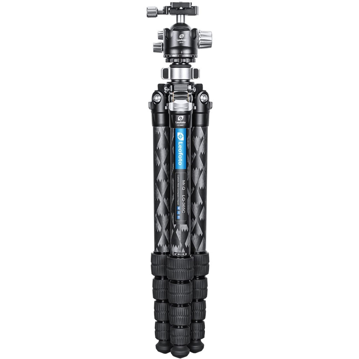 Leofoto - Mr Q-Serie - Trípode de Carbono para cámaras - Capacidad de Carga de 15 kg - Pies Extensibles - Altura mínima de 19 cm a una Altura máxima de 193 cm - LQ-365+LH-47