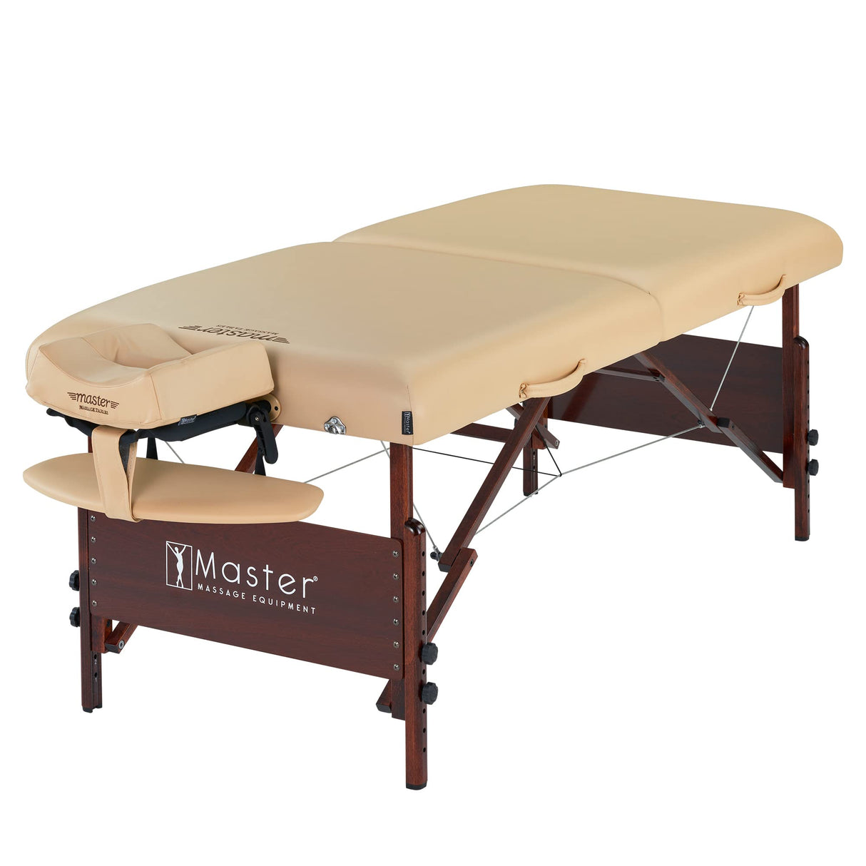 Master Masaje 71 cm del Ray Pro - Banco de Masaje móvil Plegable para Cama de Madera, Color Beige